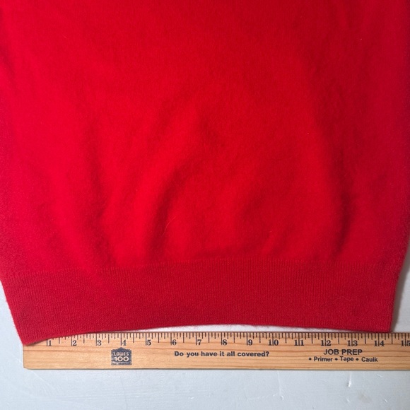 NAADAM Cashmere Sweater Sz M Red The Original Crewneck Ribbed Detail Minimalist - Picture 6 of 12